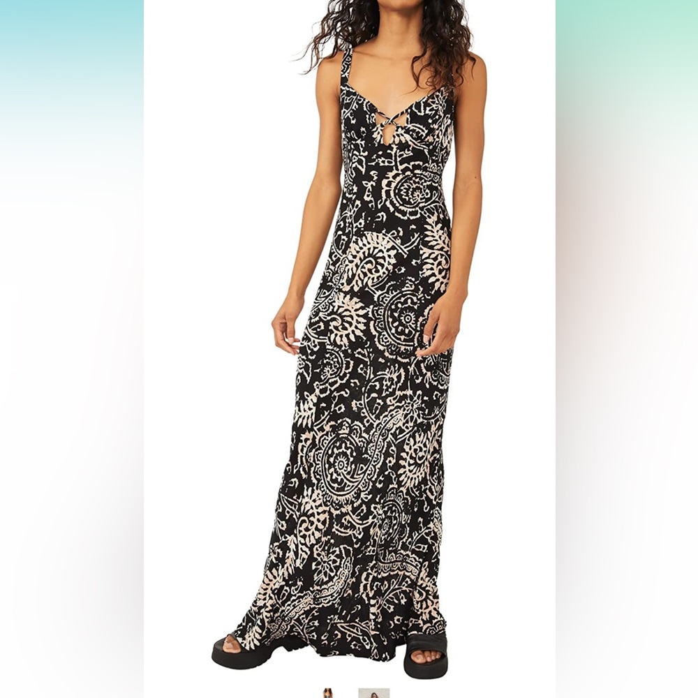 Black and white maxi dress Free People Intimately